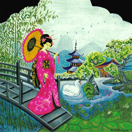 La japonaise dans le jardin