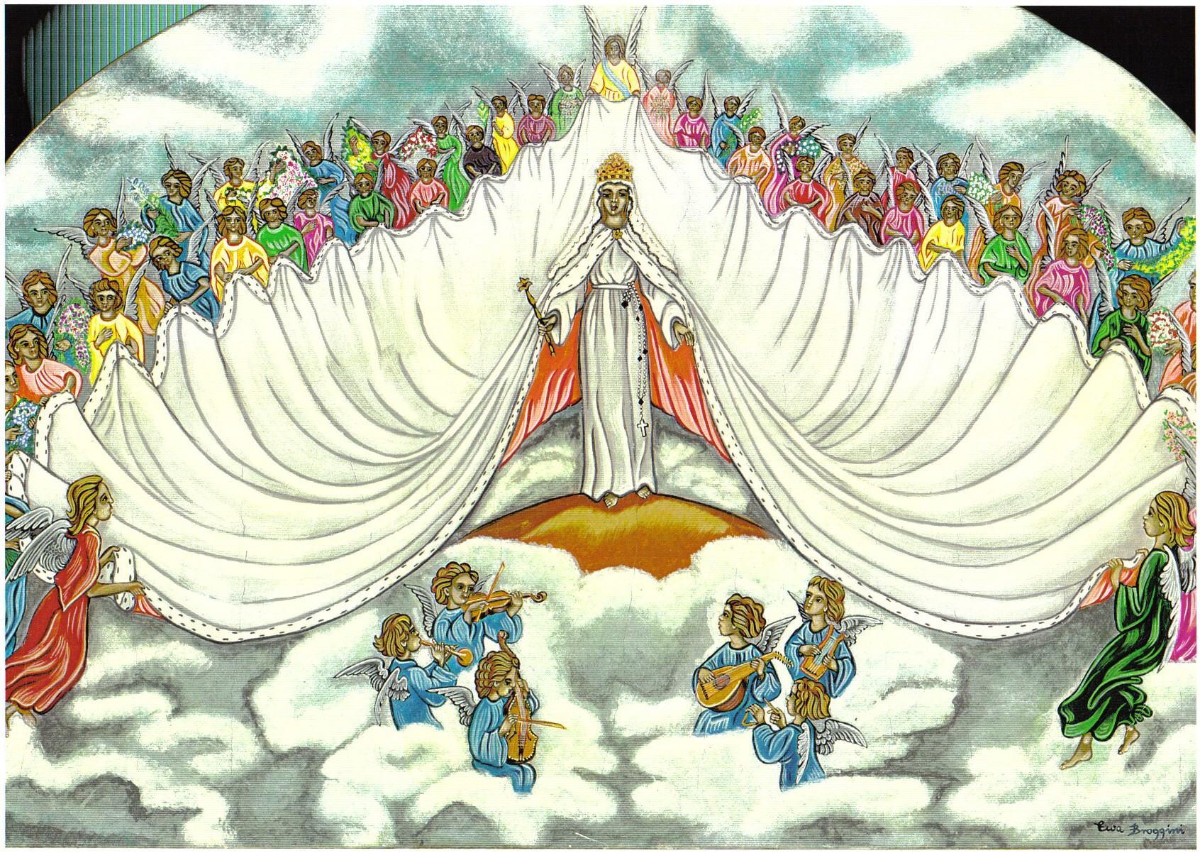 La Vierge et les anges